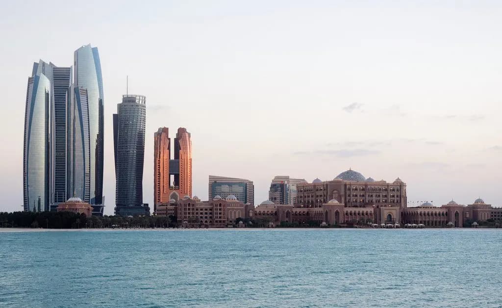 Abu Dhabi waterfront with Etihad Towers